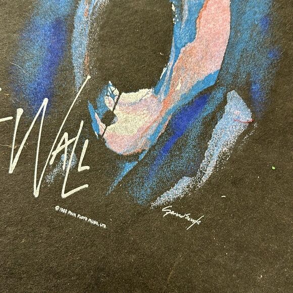 Vintage 82 Gerald Scarfe Pink Floyd The Wall Painting On Felted Fabric - Picture 3 of 6